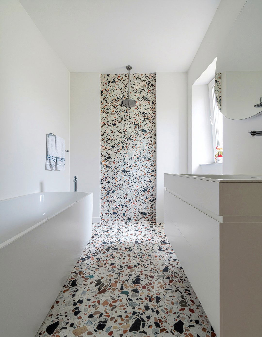 Terrazzo Flooring - 30 new construction bathroom ideas