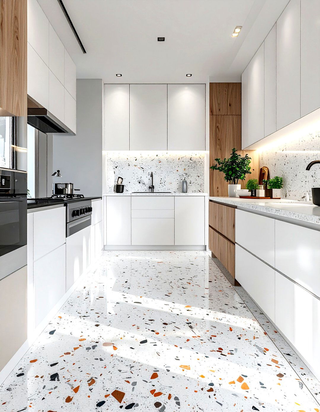Terrazzo Flooring Kitchen - 30 durable decor ideas