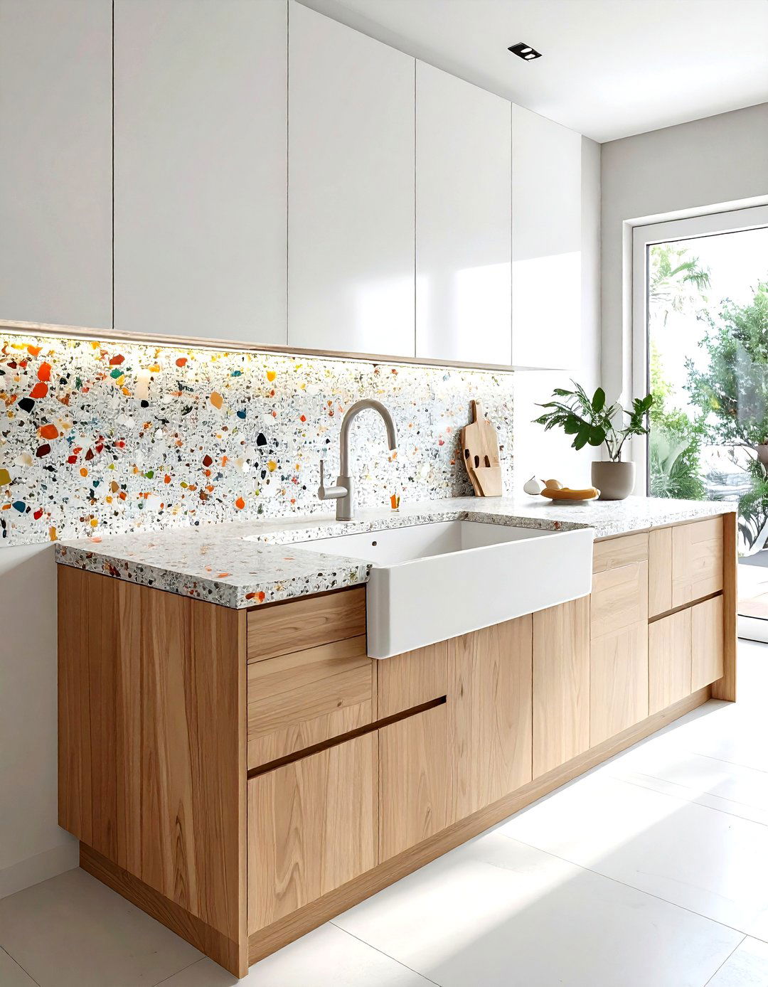 Terrazzo Kitchen Sink - 30 integrated sink kitchen ideas