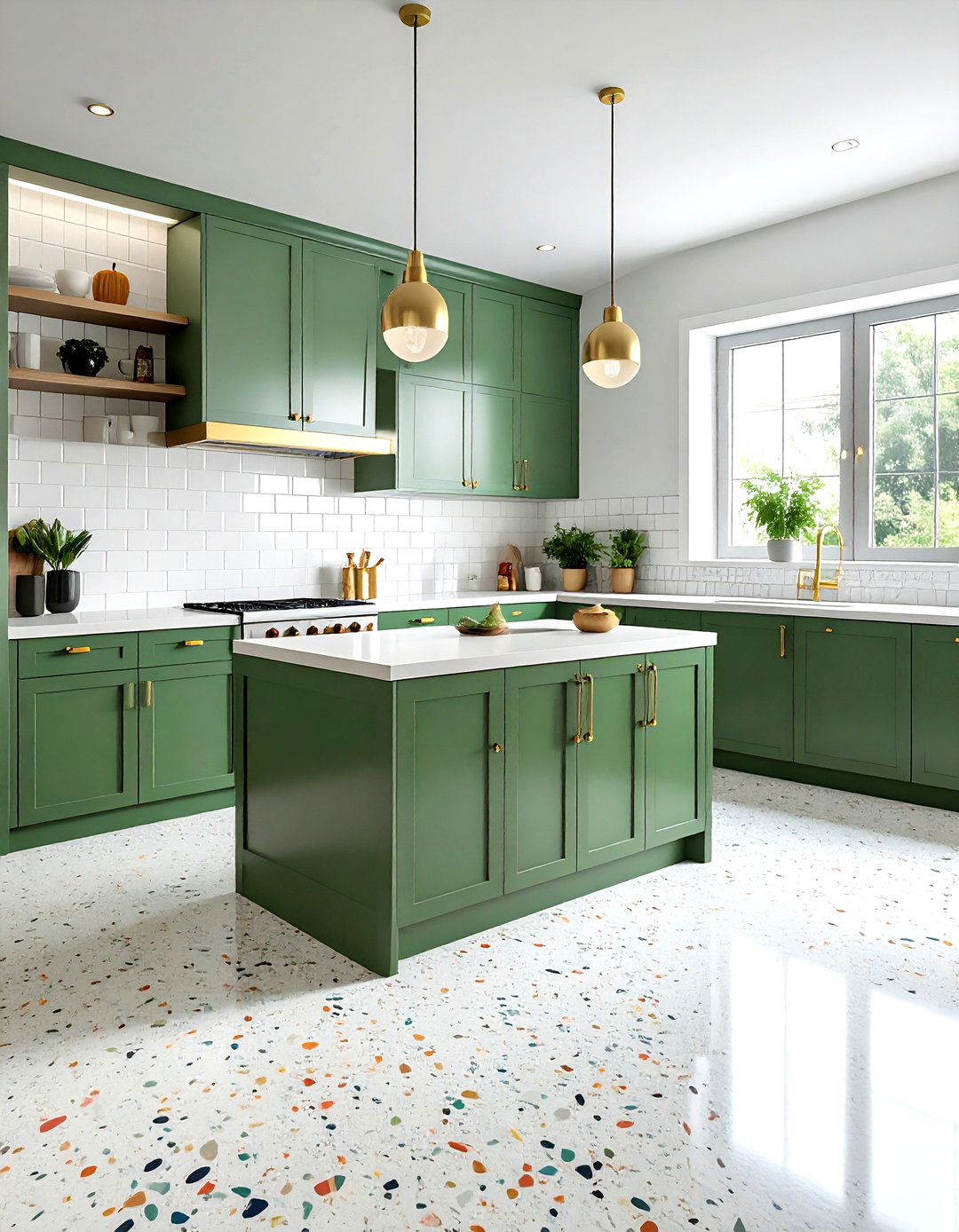 Terrazzo Linoleum Kitchen - 30 linoleum floor kitchen ideas