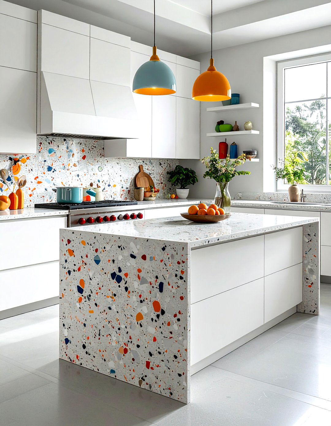 Terrazzo Look Porcelain Countertop - 30 porcelain countertop kitchen ideas