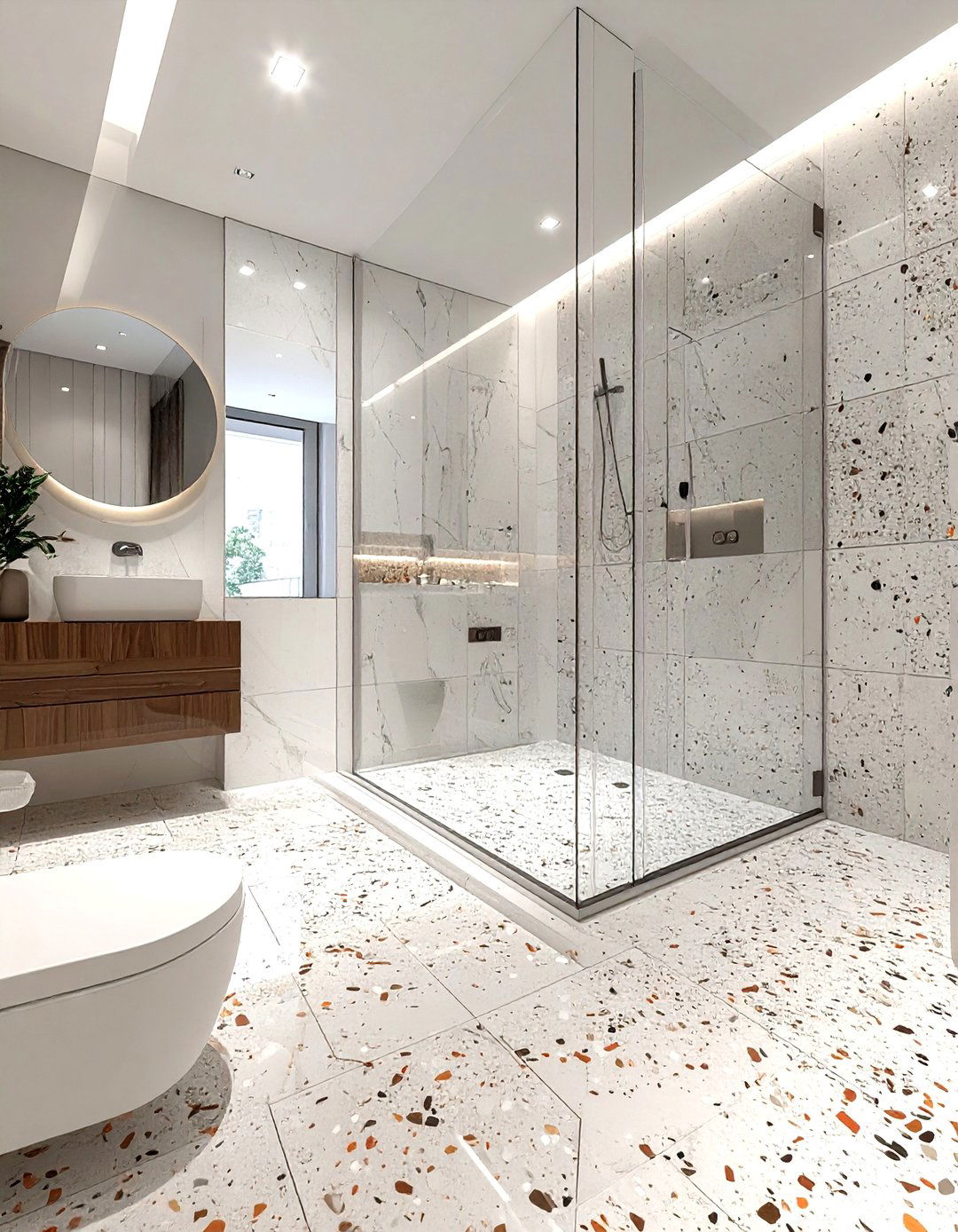 Terrazzo Mosaic Tile - 30 terrazzo bathroom ideas