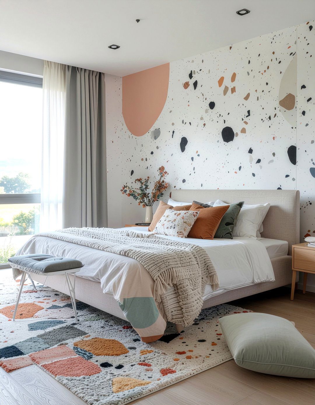 Terrazzo Peel And Stick Wallpaper - 30 bedroom removable wallpapers