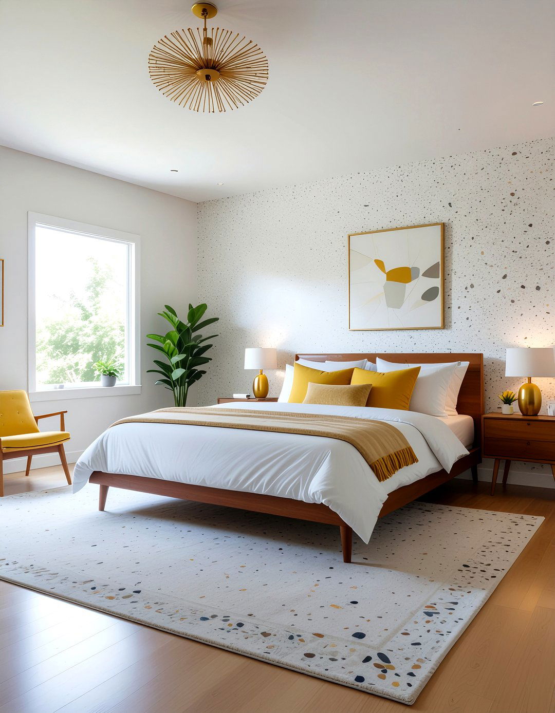 Terrazzo Print Wallpaper - 30 bedroom minimalist wallpapers