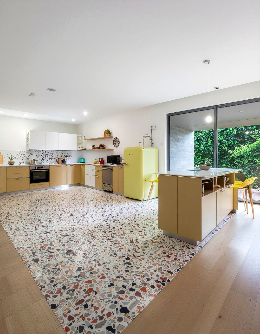 Terrazzo Style Porcelain Tile - 30 porcelain tile floor kitchen ideas