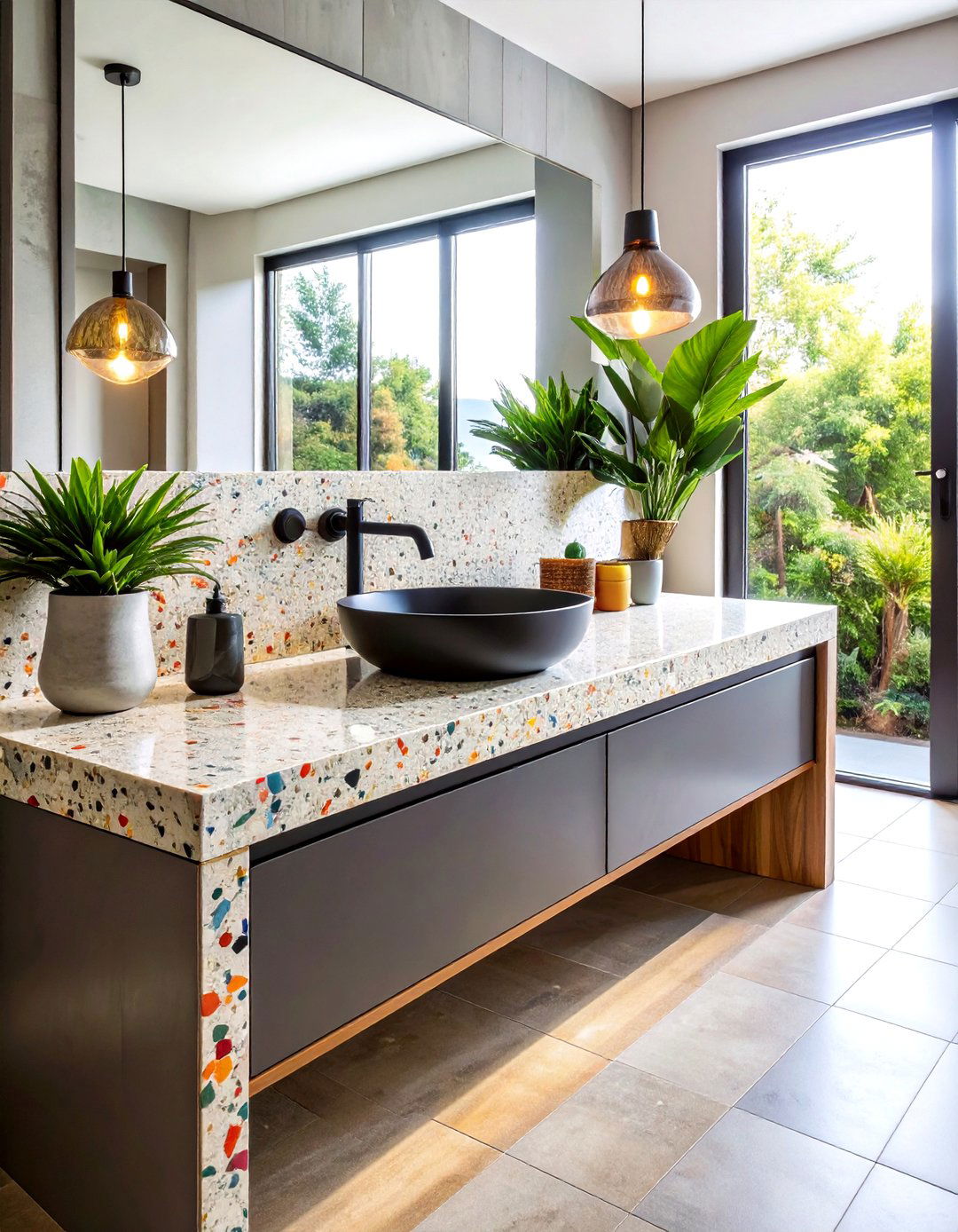 Terrazzo Vanity Top - 30 bathroom vanity accent ideas