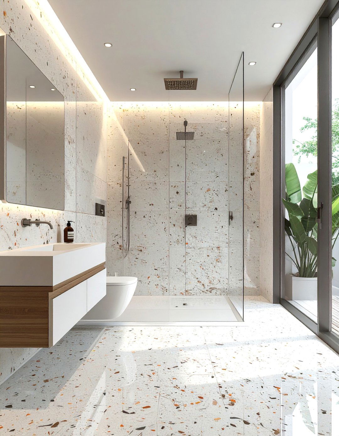 Terrazzo Walk In Shower - 30 terrazzo bathroom ideas