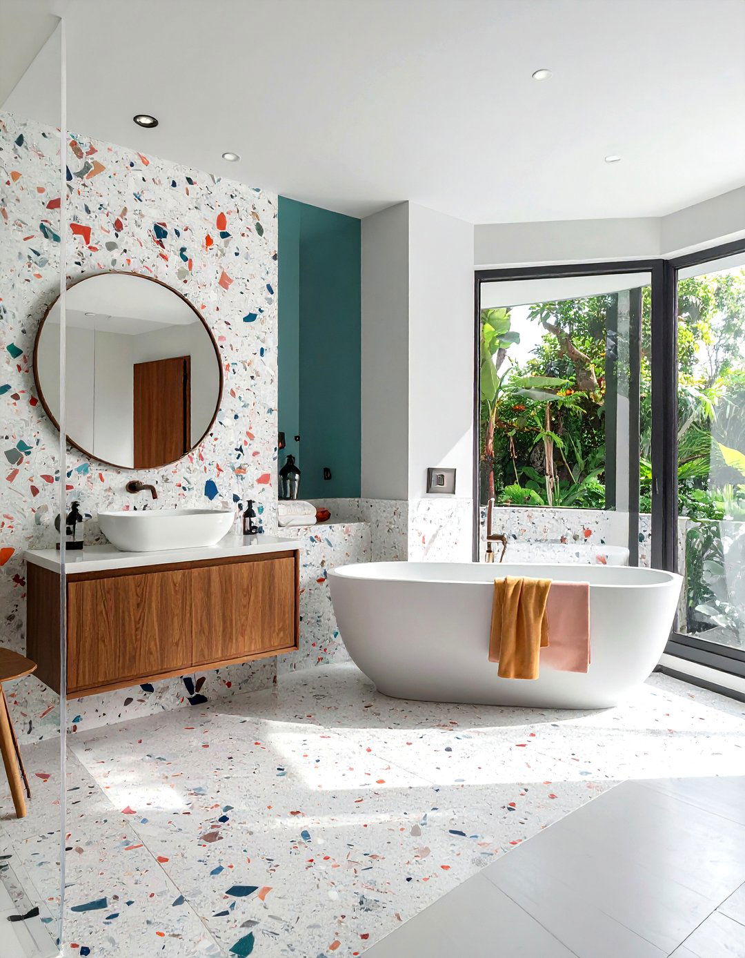 Terrazzo Wall - 30 bathroom wall ideas