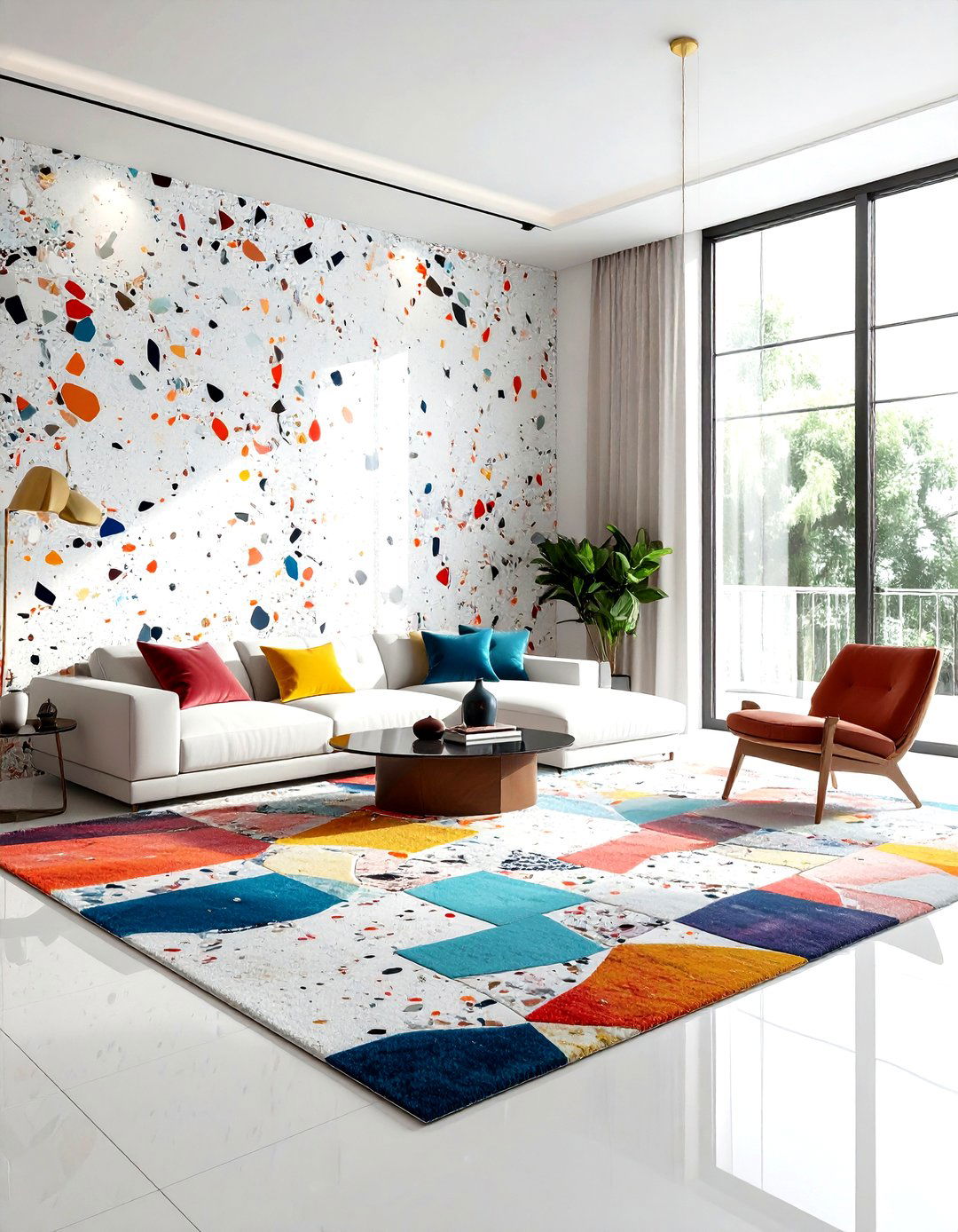 Terrazzo Wall - 30 living room wall texture ideas