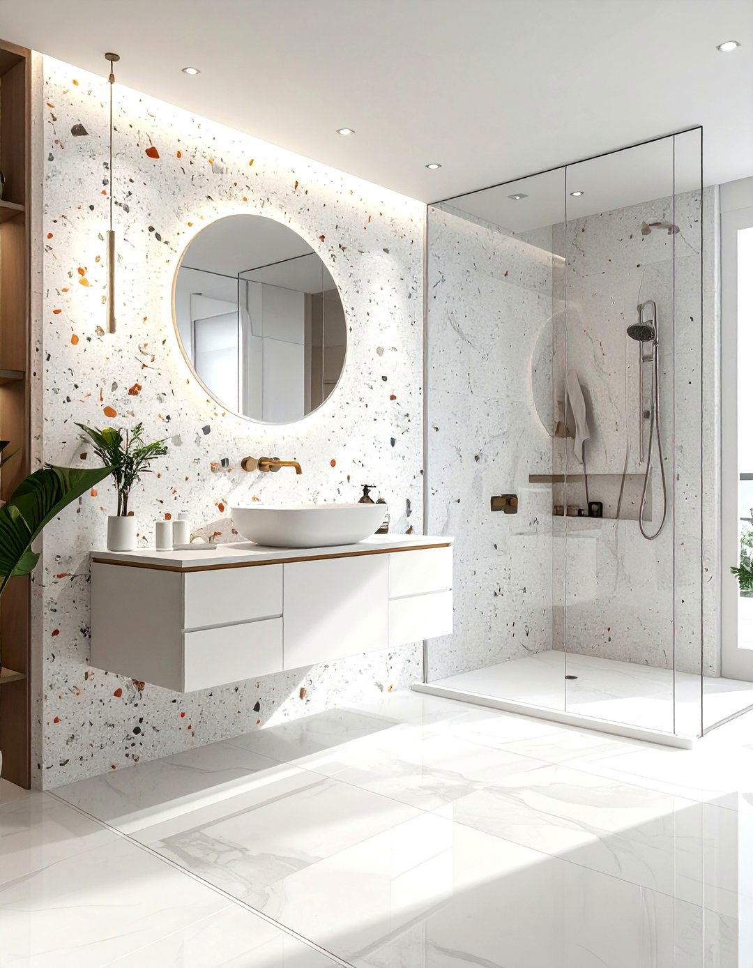 Terrazzo Wall Panels - 30 terrazzo bathroom ideas