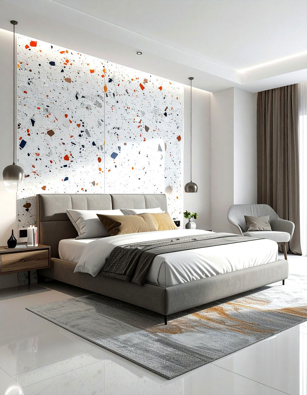 Terrazzo Wall Tile - 30 bedroom backsplash ideas