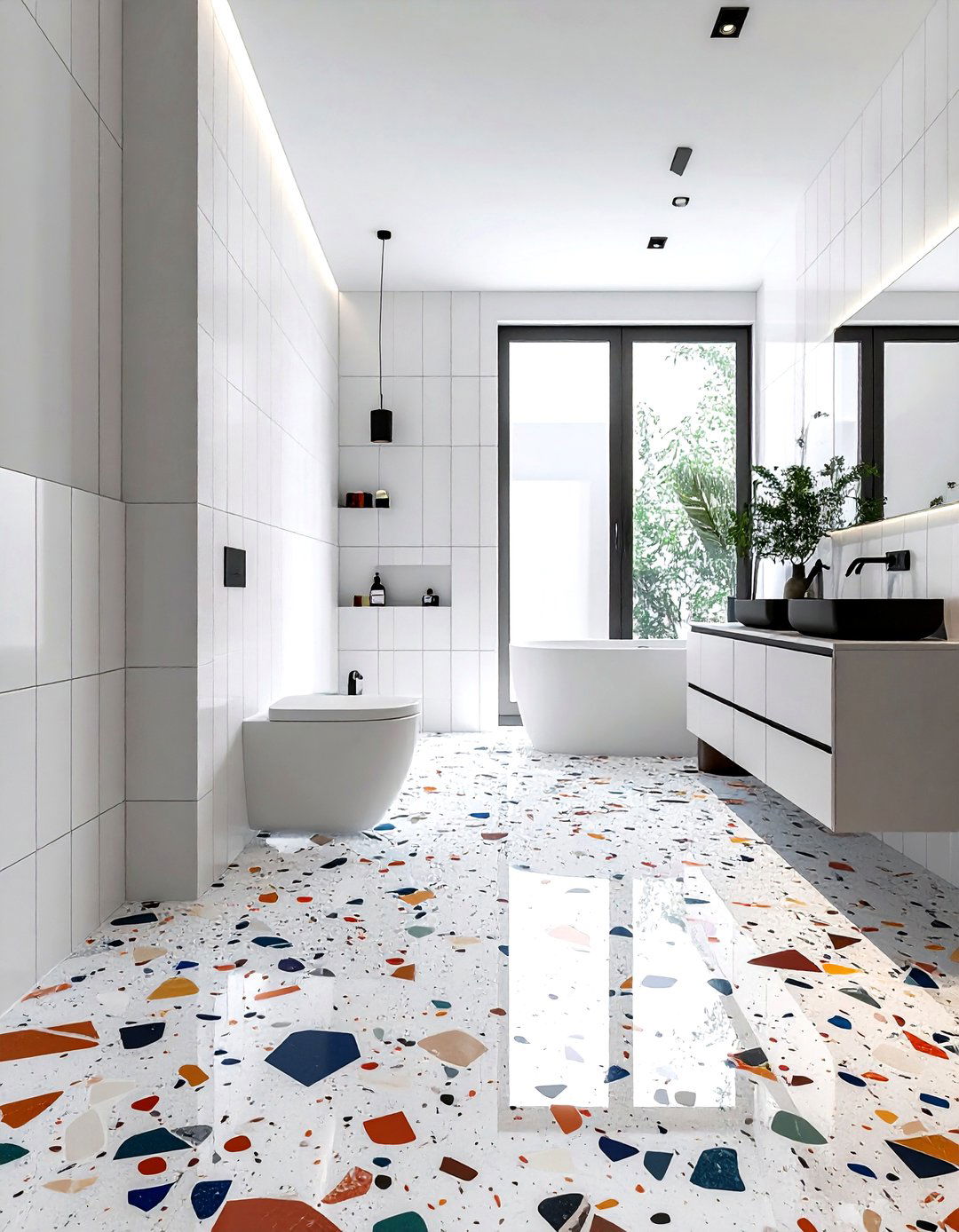 Terrazzo bathroom floor - 30 showstopper bathroom ideas