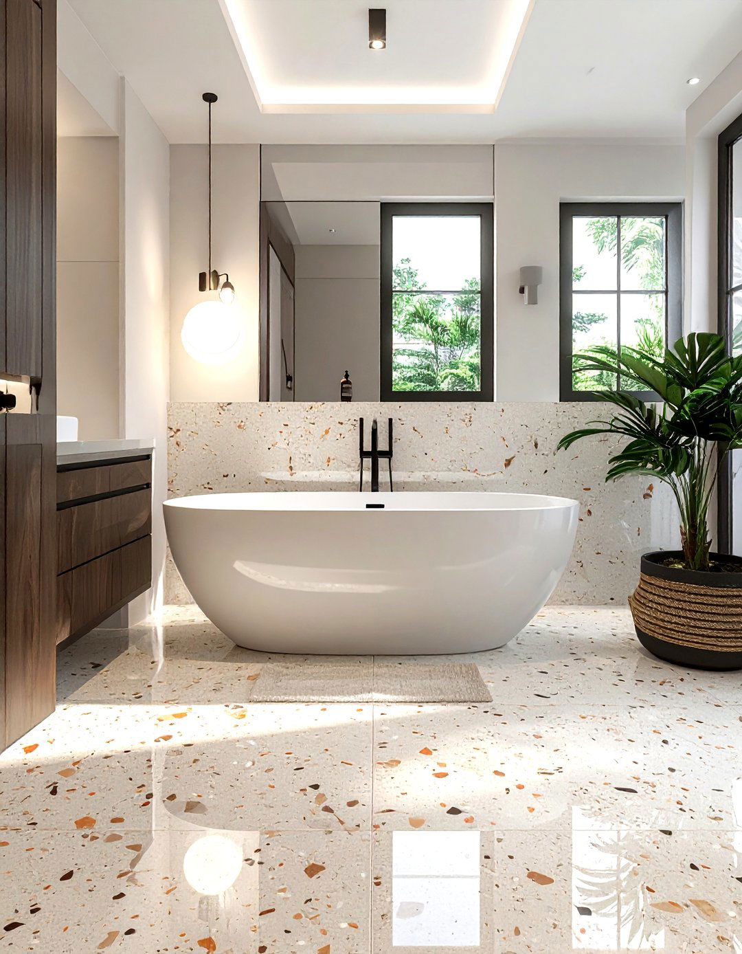 Terrazzo bathroom floor - 30 terrazzo decor ideas