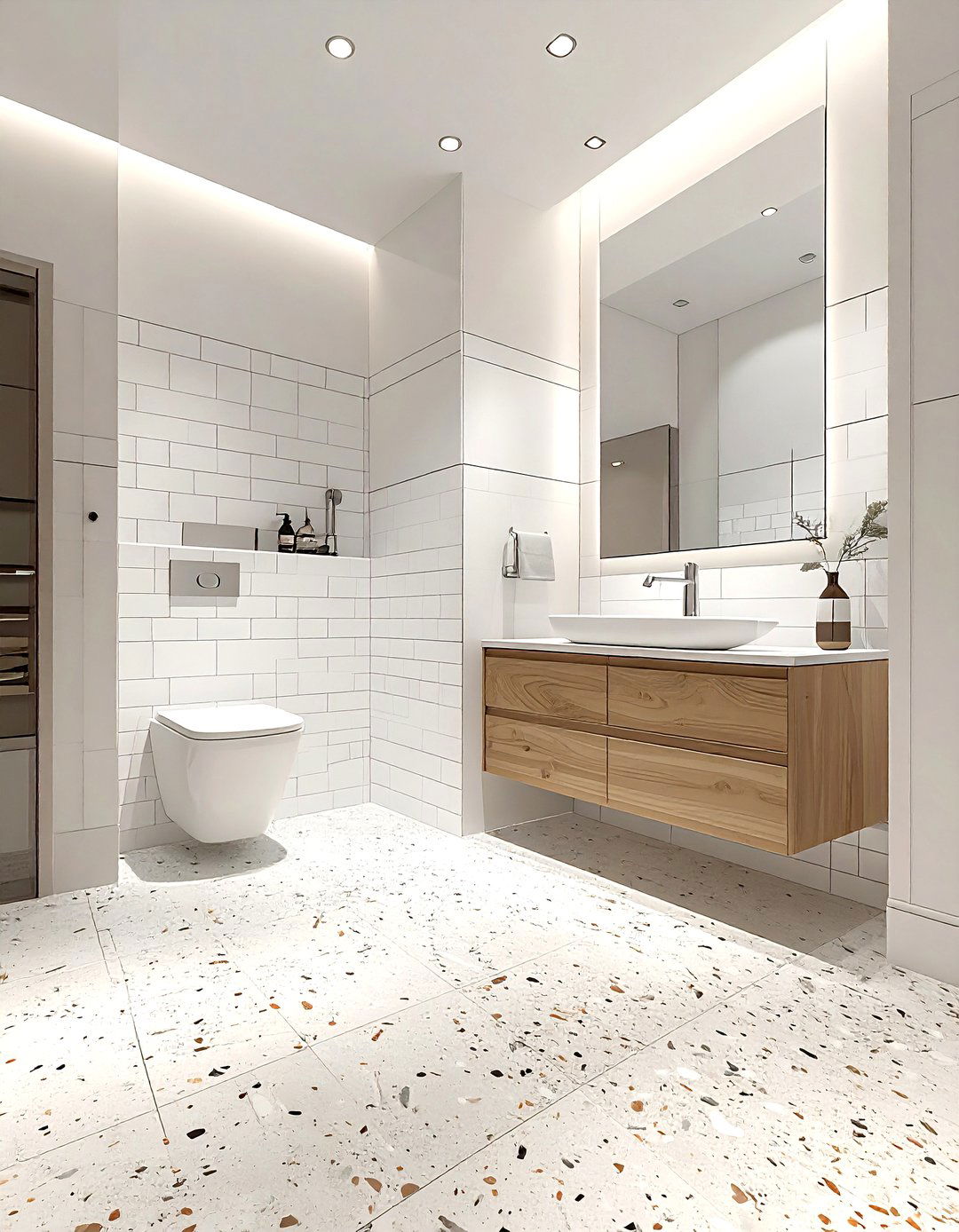 Terrazzo bathroom floor - 30 terrazzo tile bathroom ideas