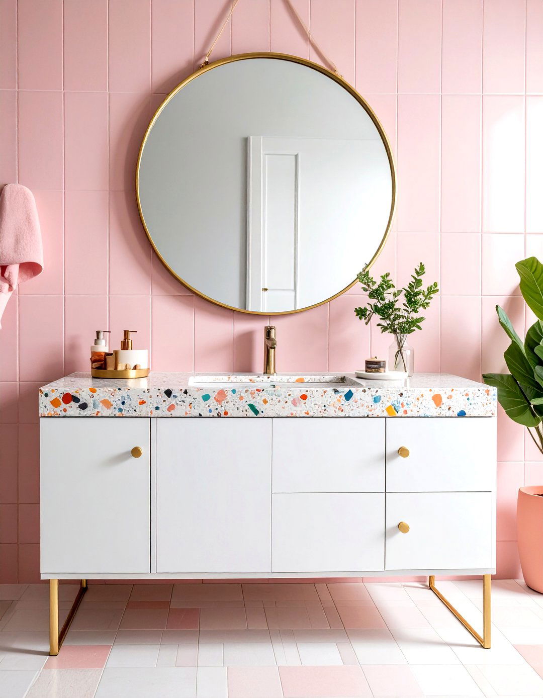 Terrazzo bathroom vanity cabinet - 30 bathroom vanity cabinet ideas