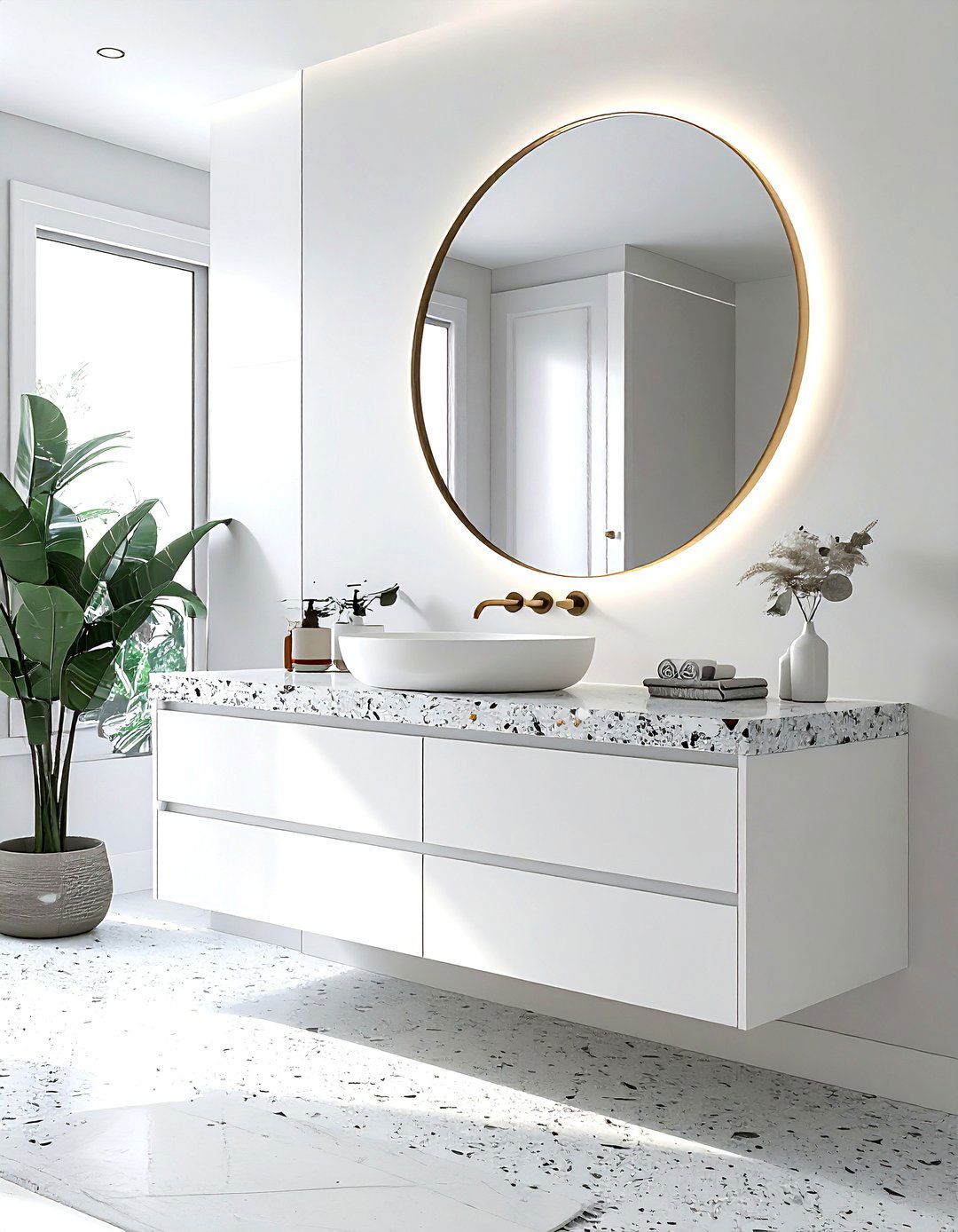 Terrazzo bathroom vanity - 30 terrazzo decor ideas