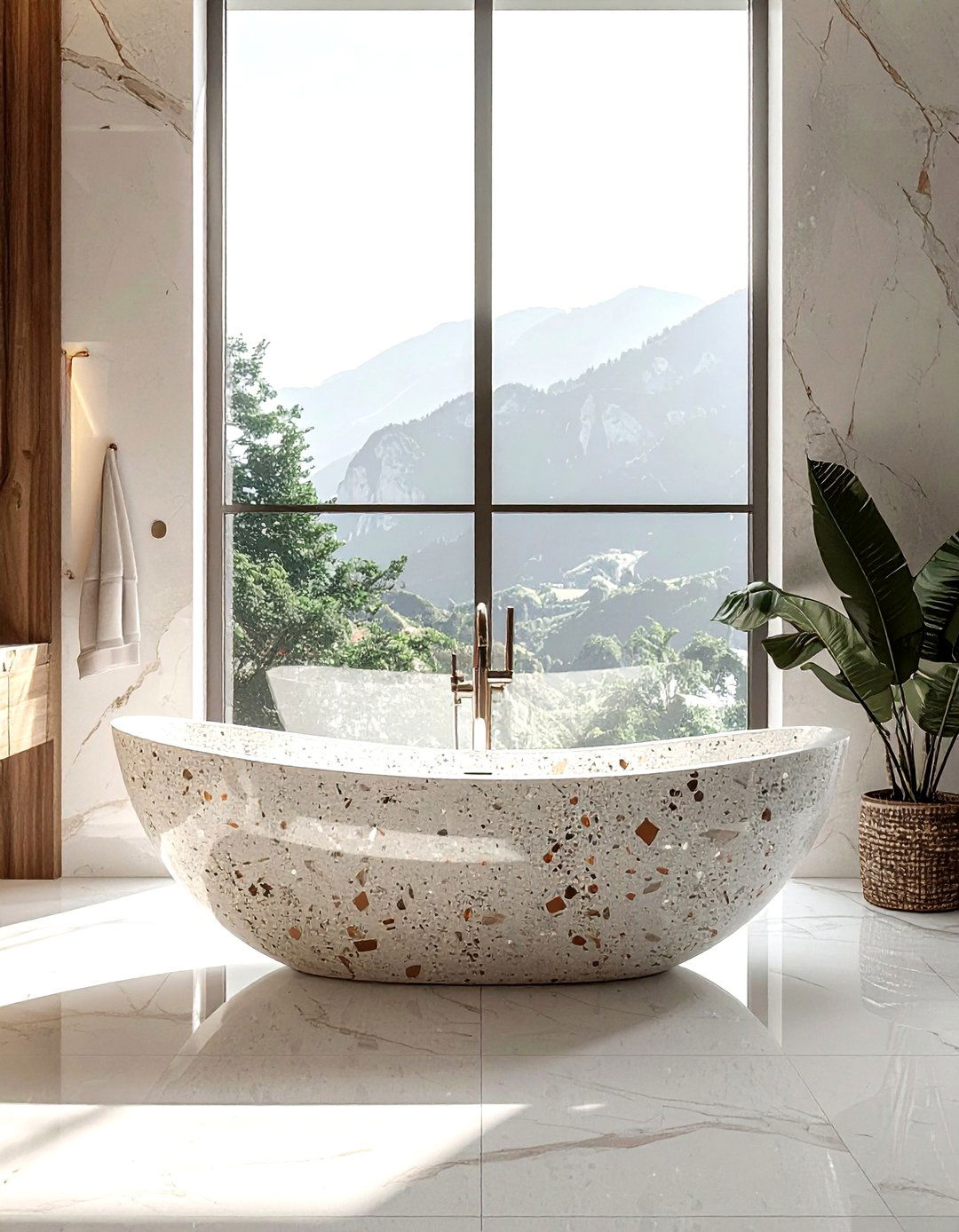 Terrazzo bathtub - 30 terrazzo decor ideas