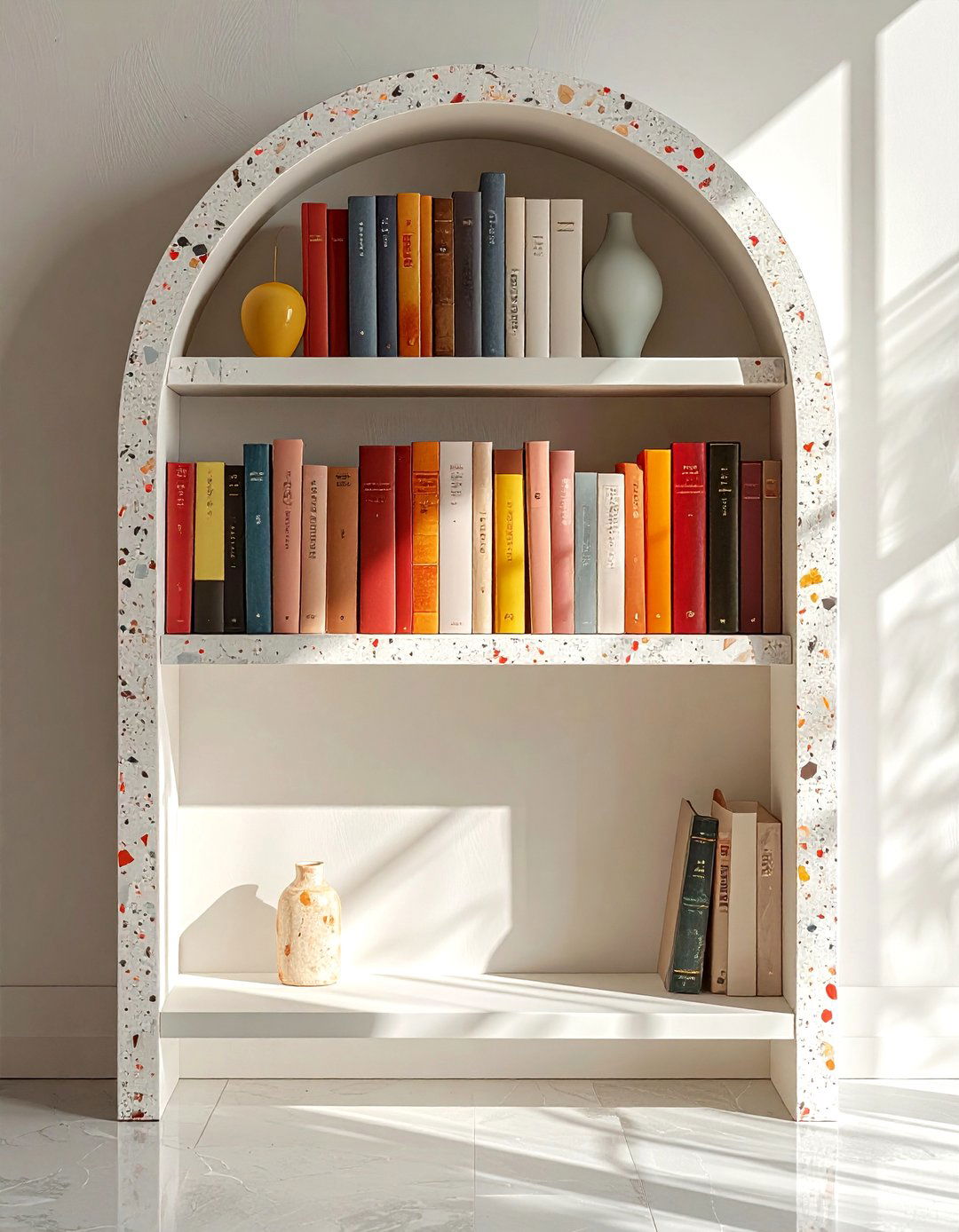 Terrazzo bookends - 30 terrazzo decor ideas