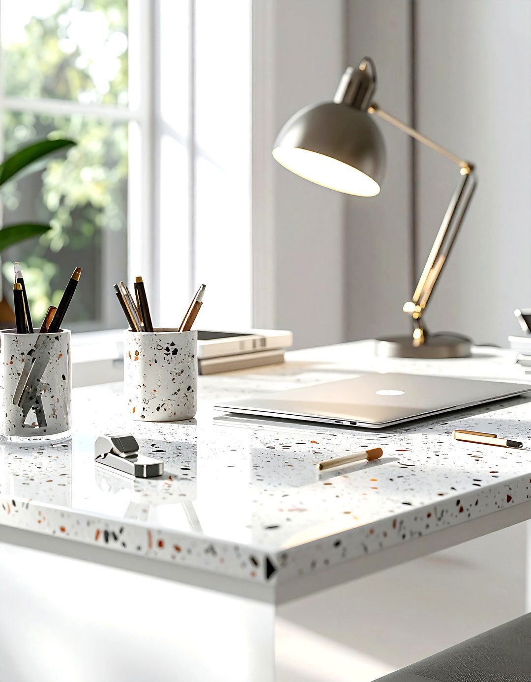 Terrazzo desk accessories - 30 terrazzo decor ideas