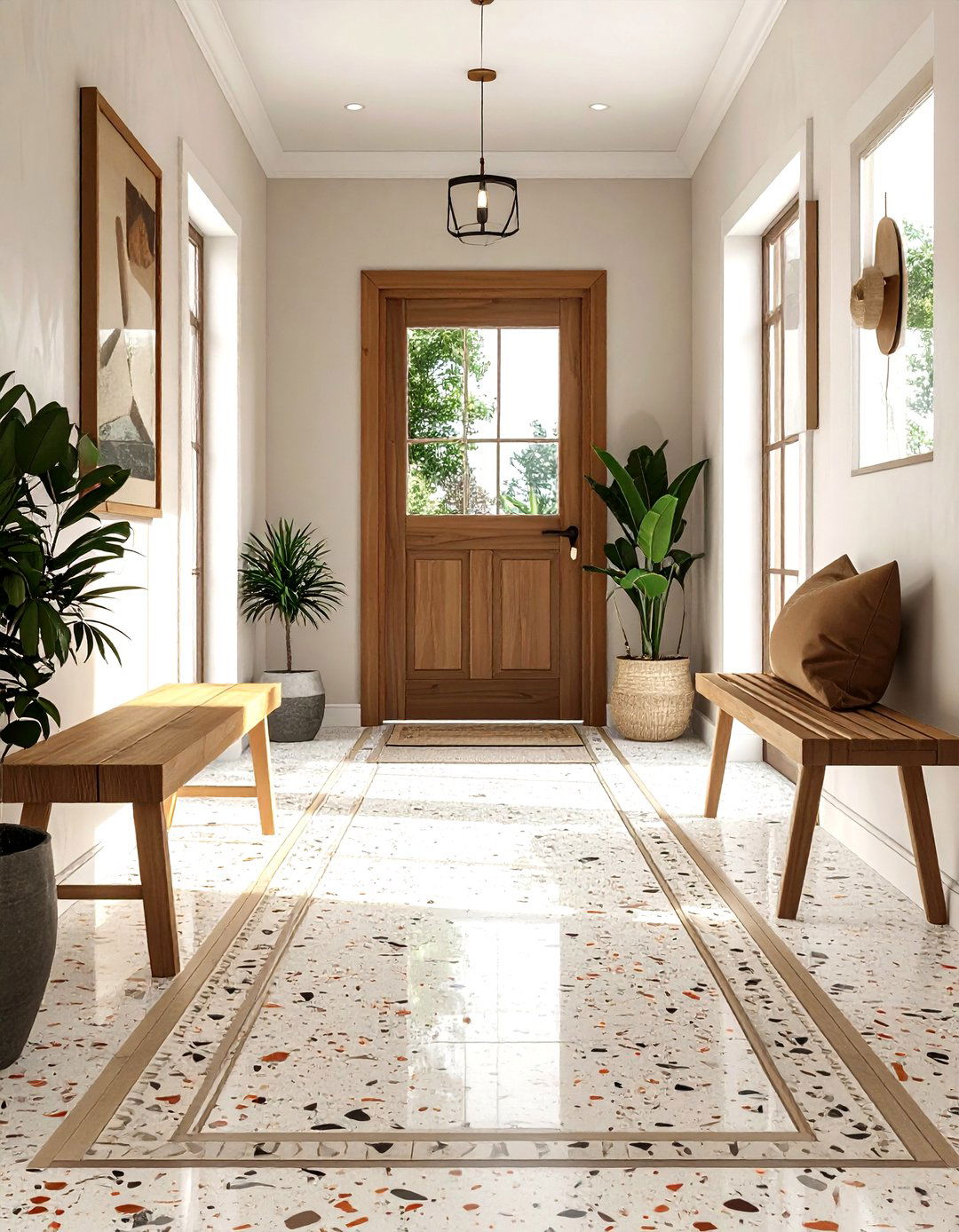 Terrazzo entryway floor - 30 terrazzo decor ideas