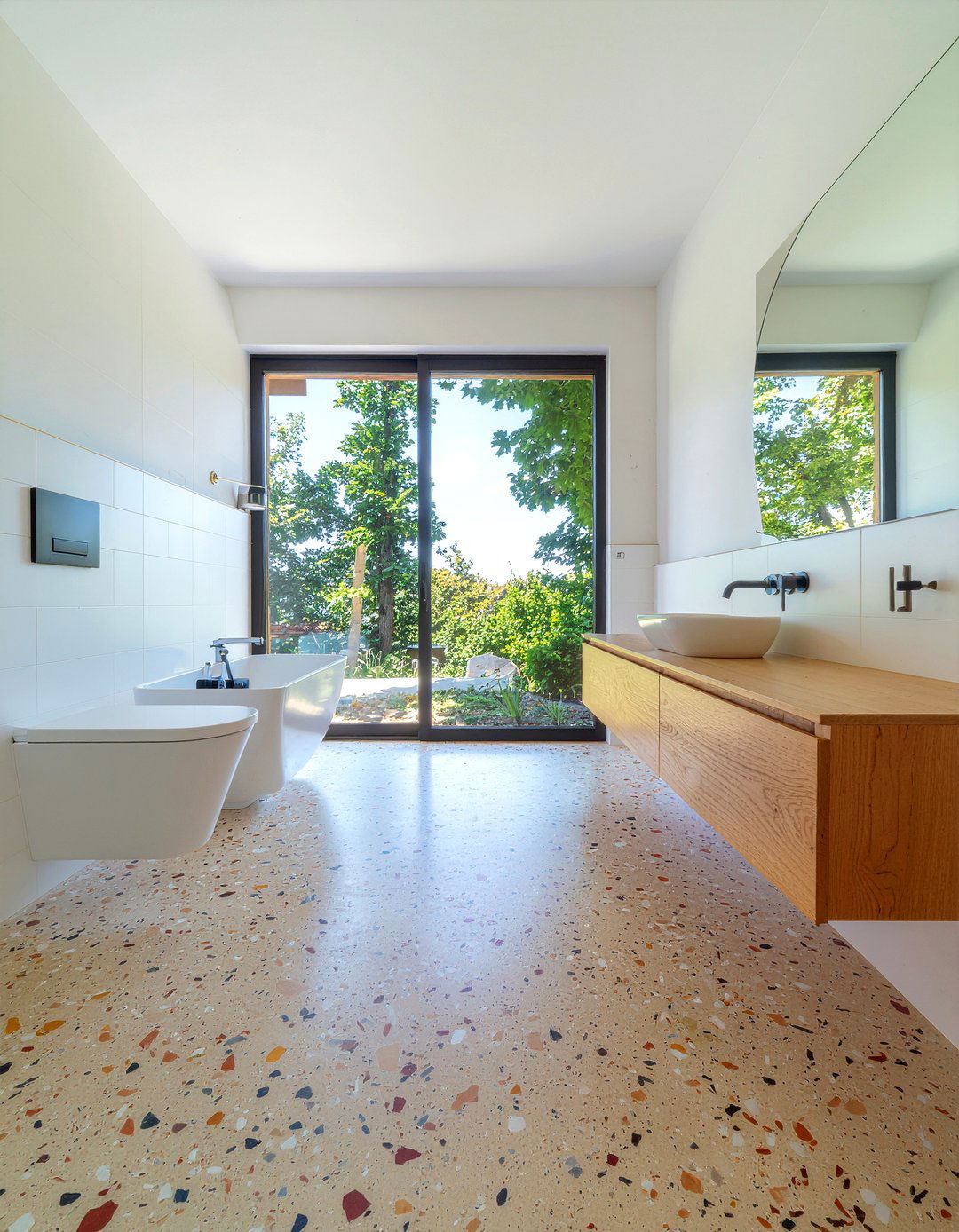 Terrazzo floor bathroom - 30 bathroom total transformation ideas