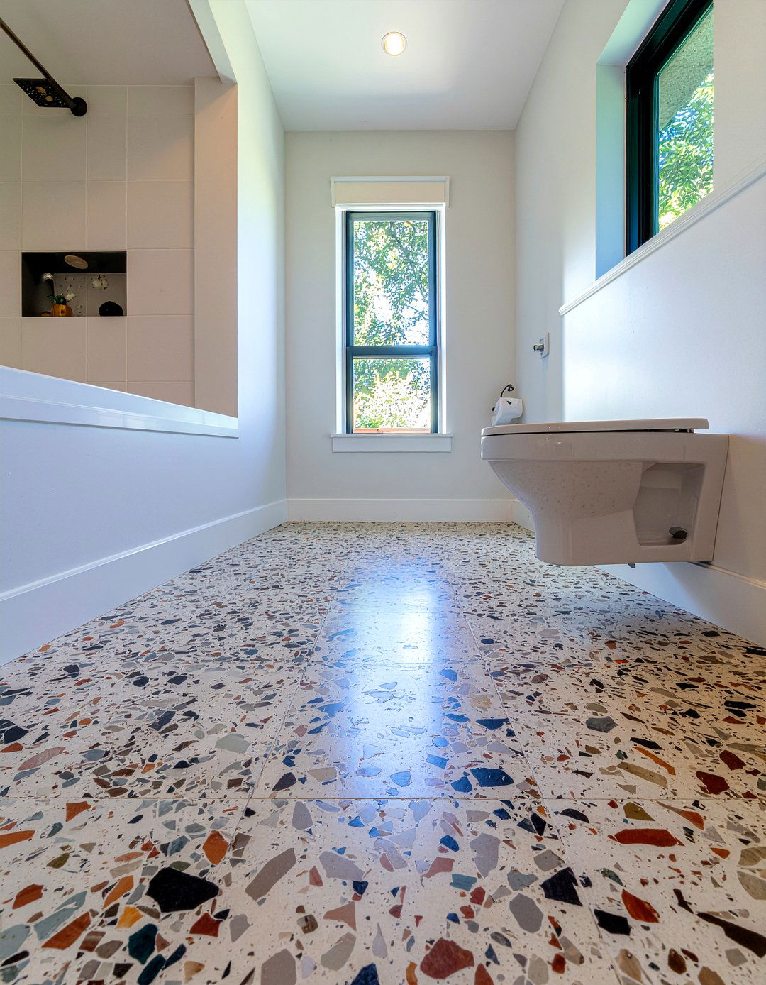 Terrazzo floor bathroom - 30 new home bathroom ideas
