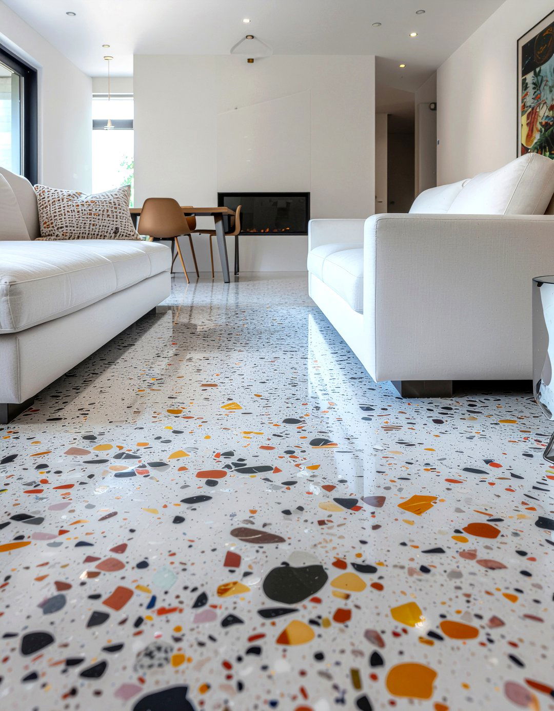 Terrazzo floor living room - 30 contemporary living room ideas