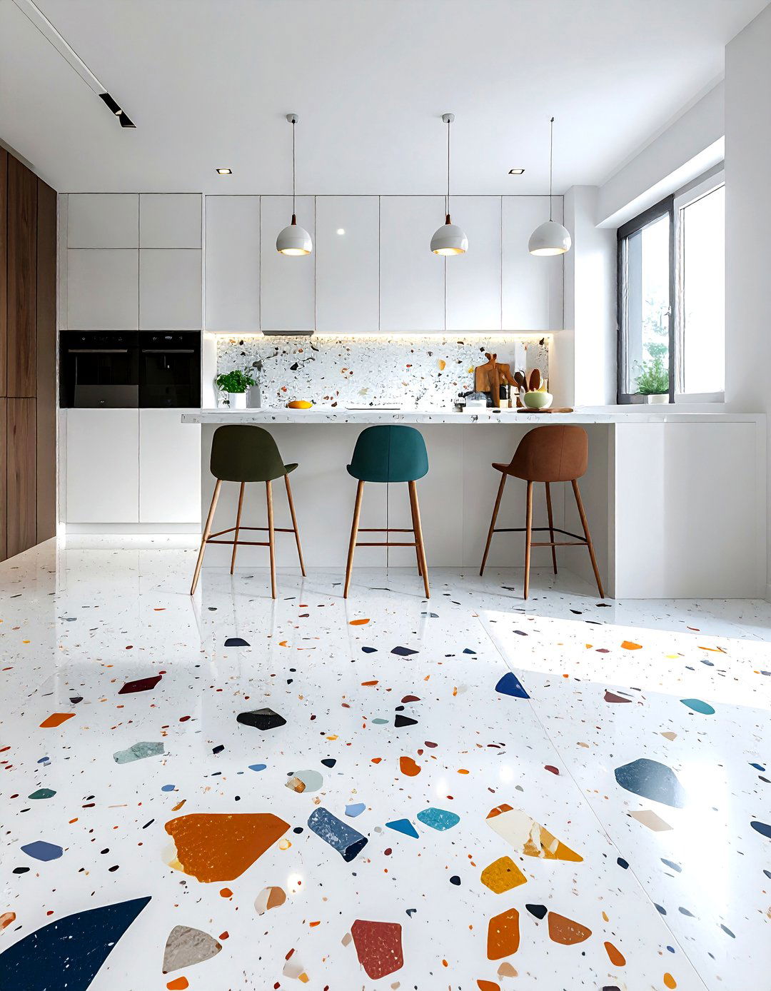 Terrazzo kitchen floor - 30 sophisticated kitchen ideas