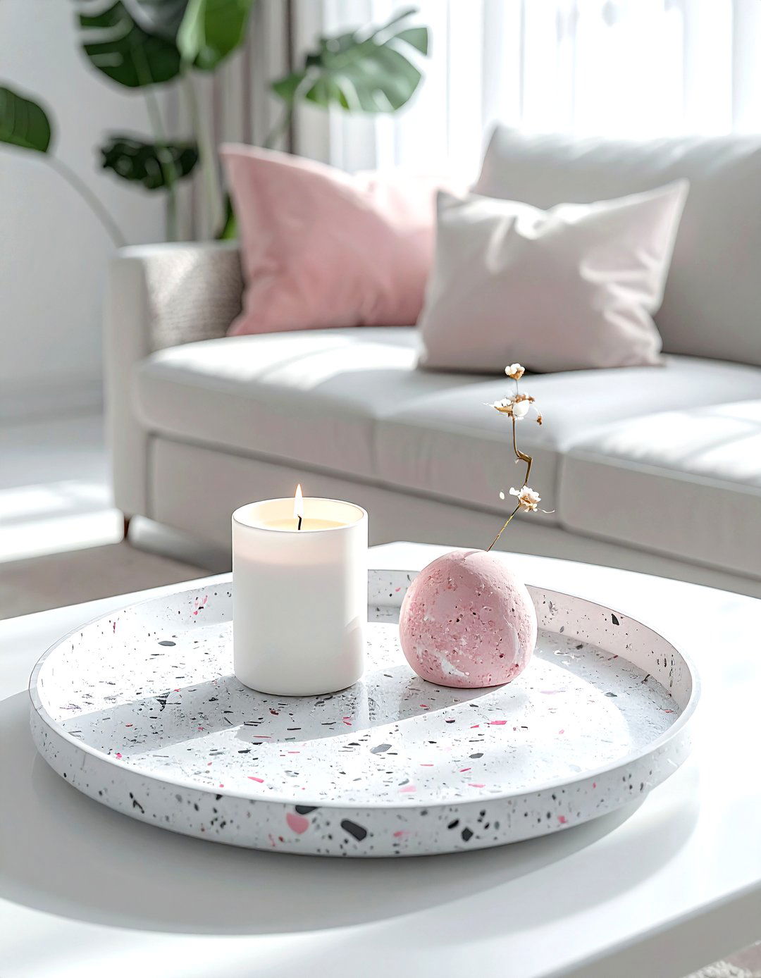 Terrazzo pattern tray - 30 living room catch all trays