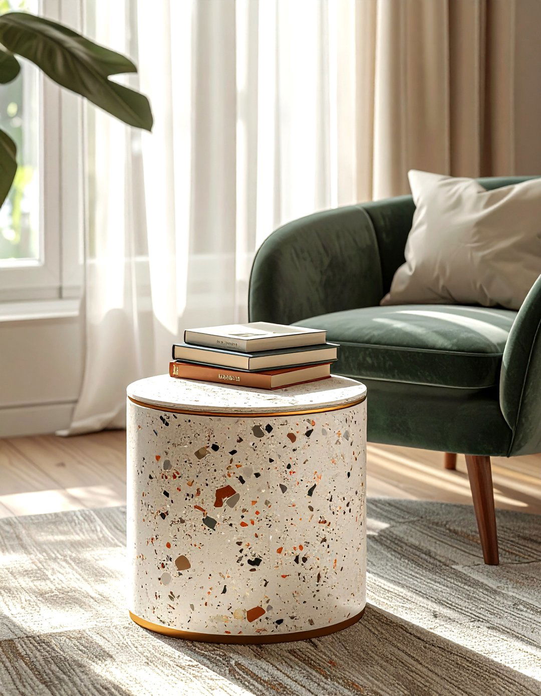 Terrazzo side table - 30 terrazzo decor ideas