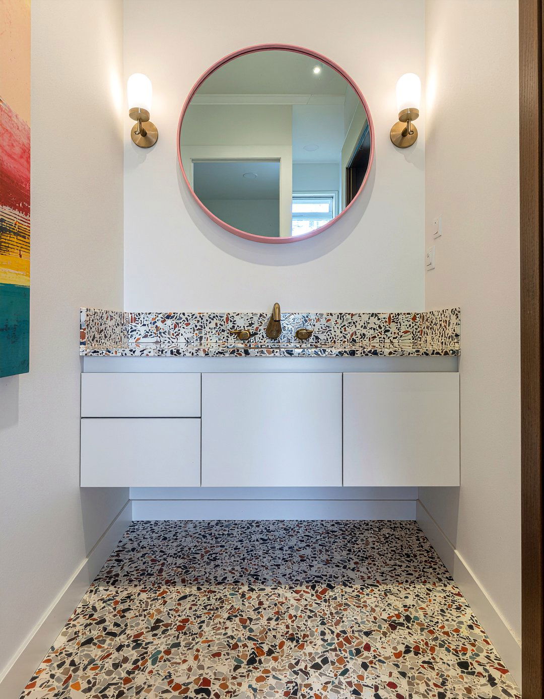 Terrazzo vanity top - 30 modern bathroom vanity ideas