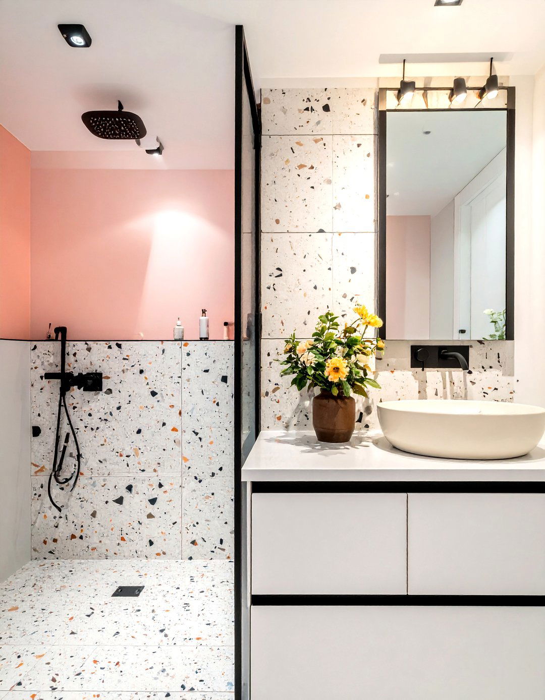 Terrazzo wall tile - 30 bathroom wall tile ideas