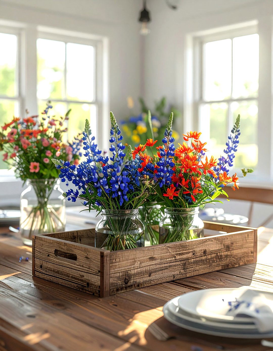 Texas Wildflower Table Centerpiece - 30 Texas dining room ideas