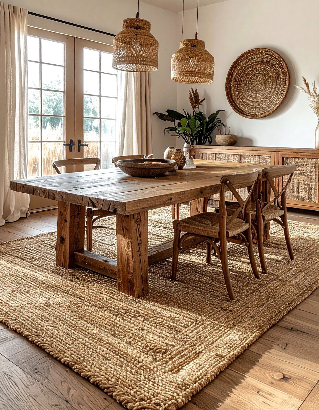 Textured Area Rug - 30 dining room accent ideas