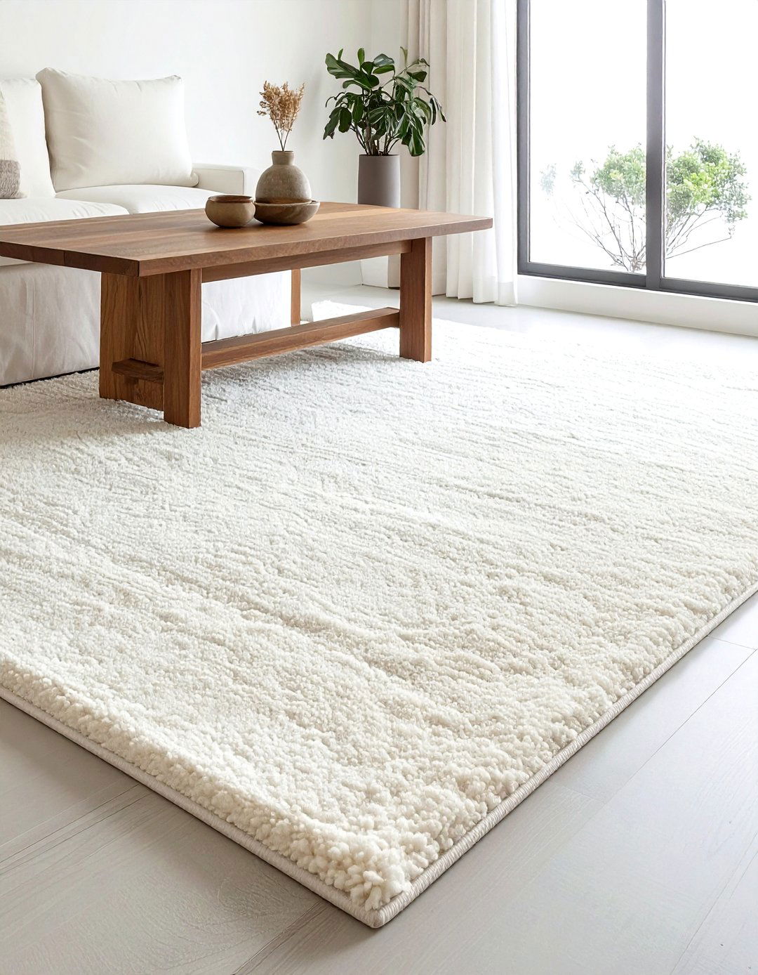 Textured Area Rug - 30 minimalist home decor ideas