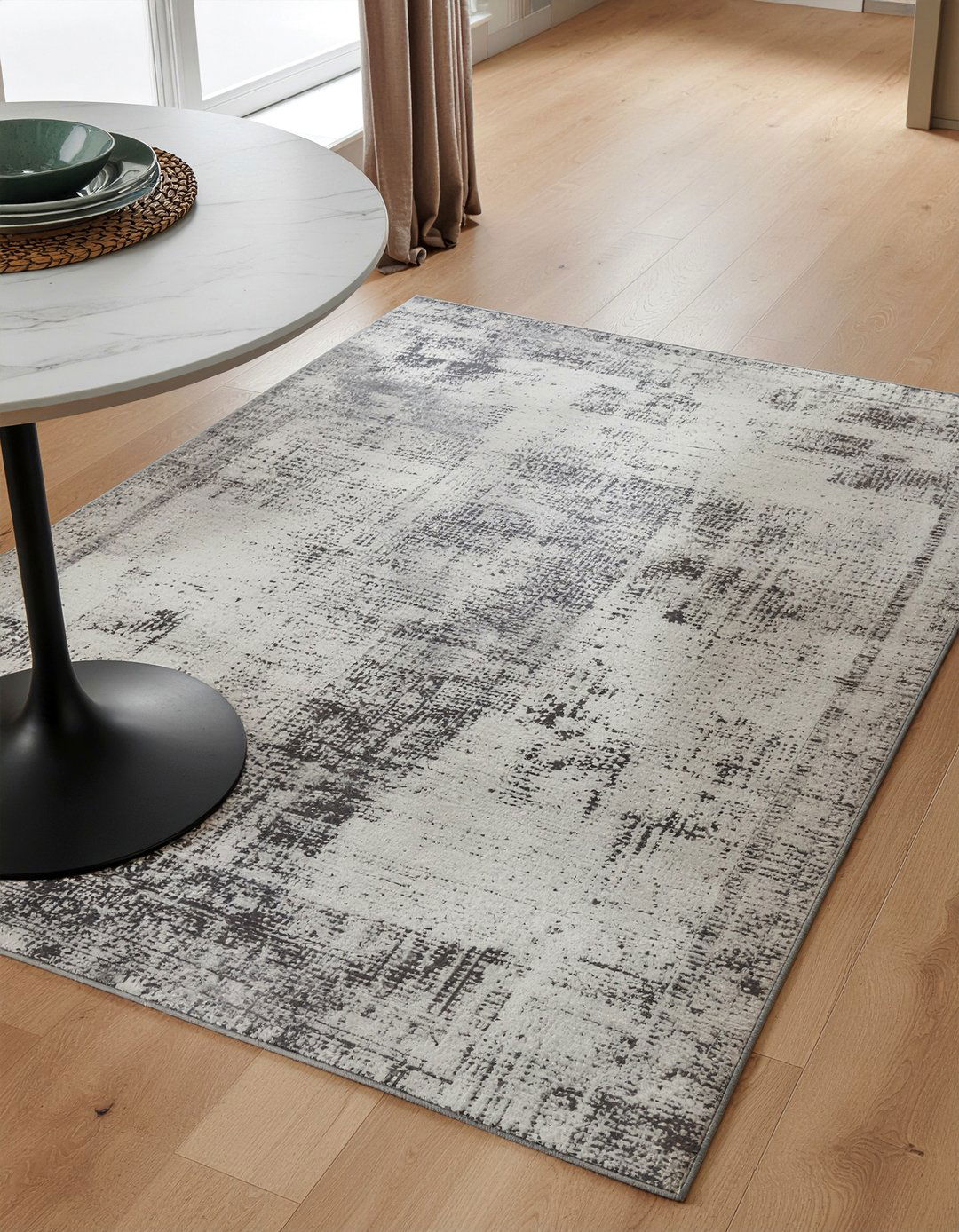 Textured Area Rugs - 30 cozy dining room ideas