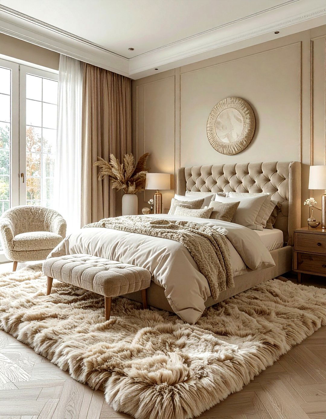 Textured Beige Bedroom - 30 beige bedroom ideas