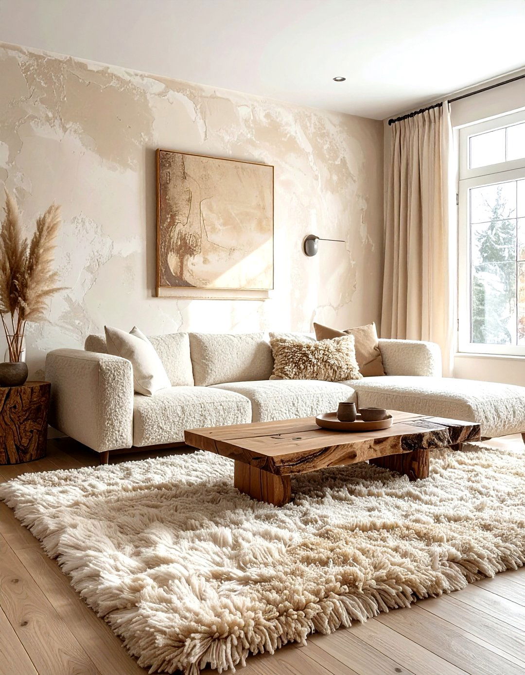 Textured Beige Living Room - 30 beige living room design ideas