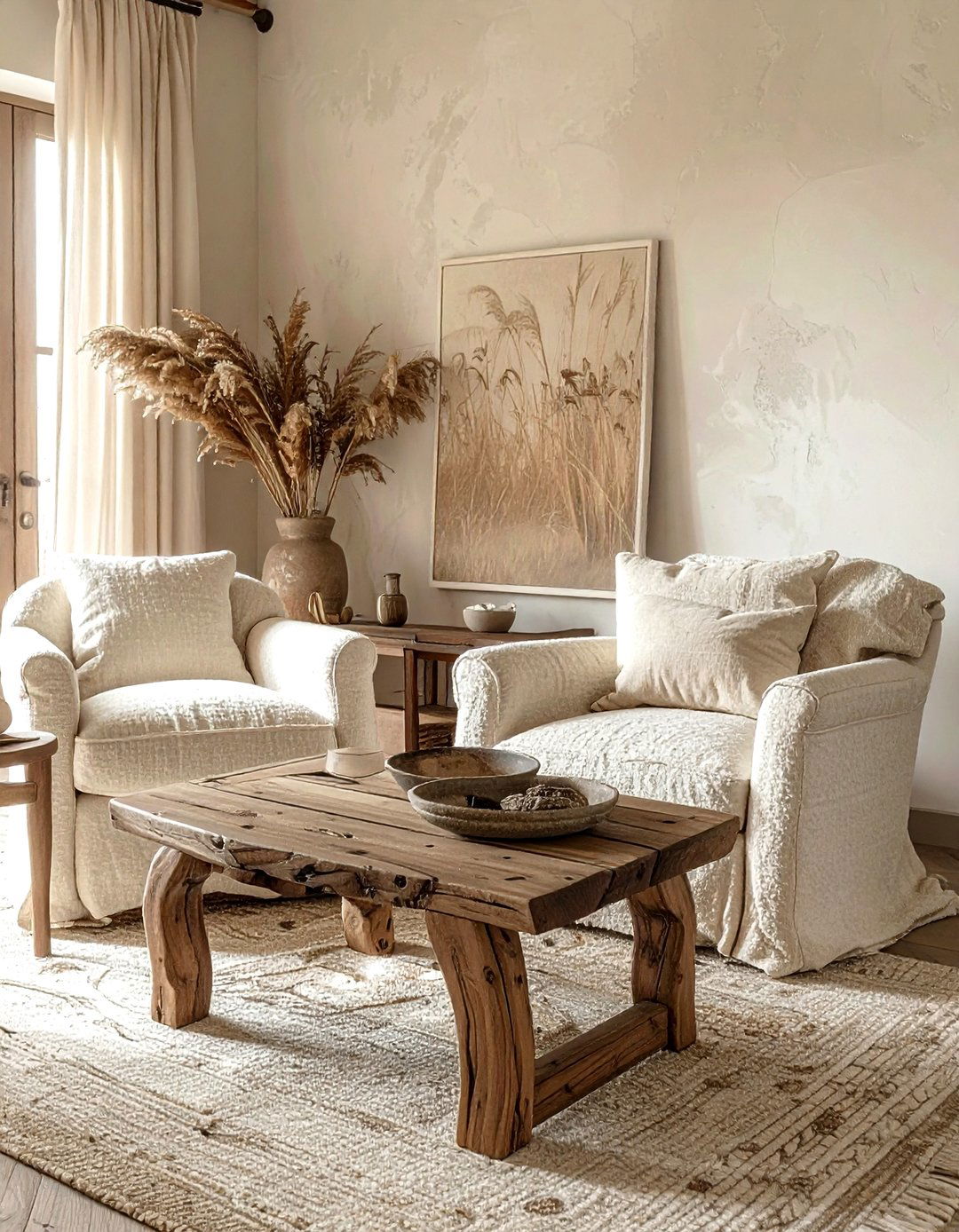 Textured Beige Living Room - 30 farmhouse beige living room ideas