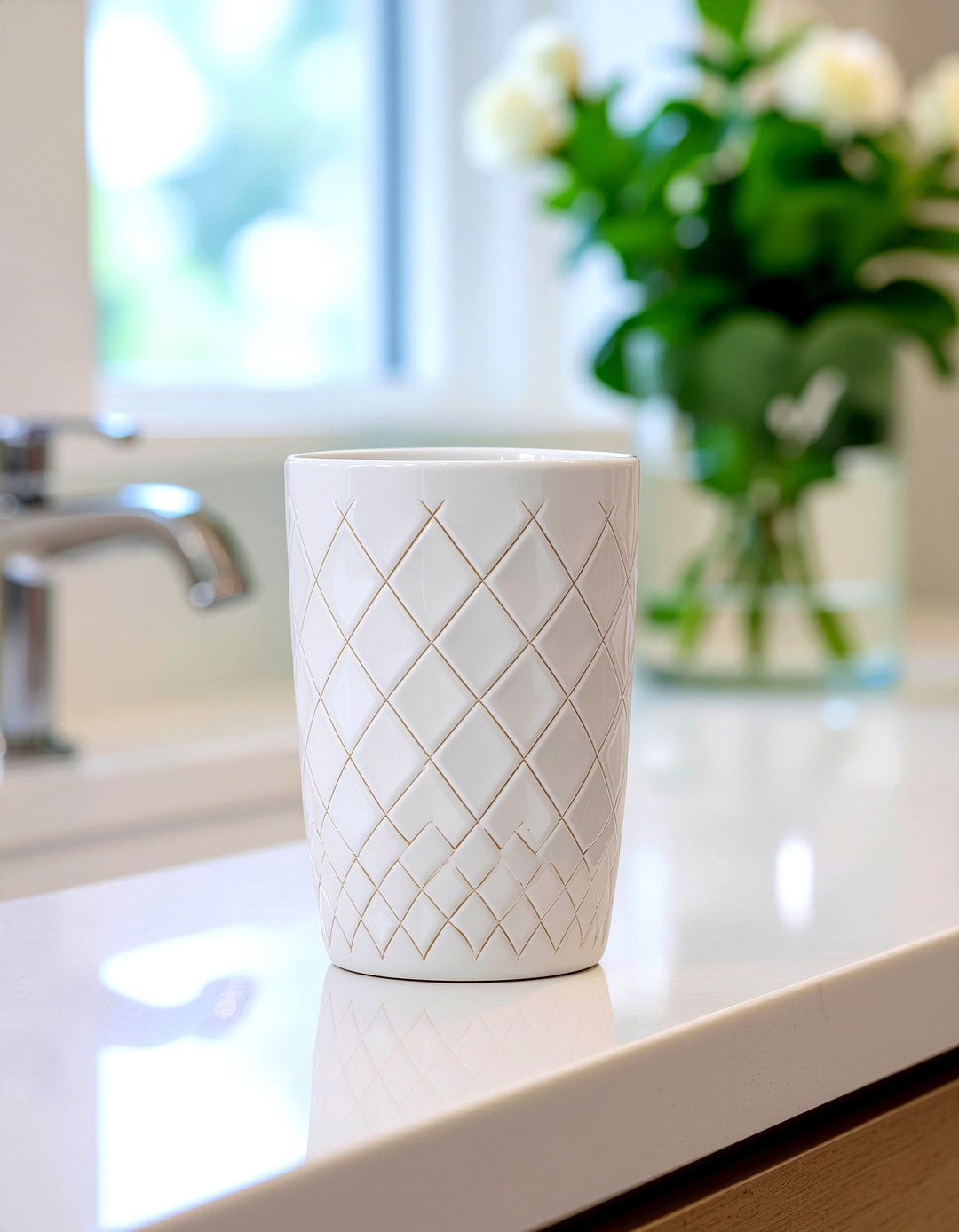 Textured Ceramic Bathroom Tumbler - 30 bathroom tumbler ideas