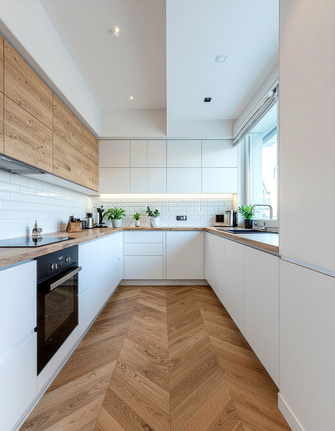 Textured Ceramic Herringbone - 30 herringbone backsplash kitchen ideas