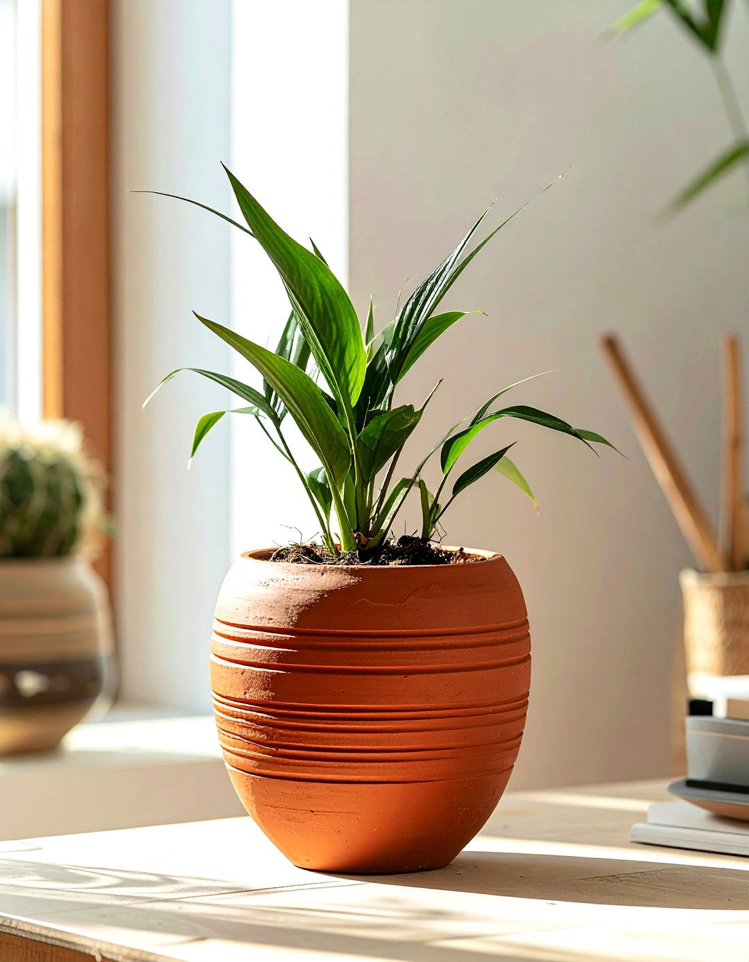 Textured Clay Pot - 30 decorative planter ideas