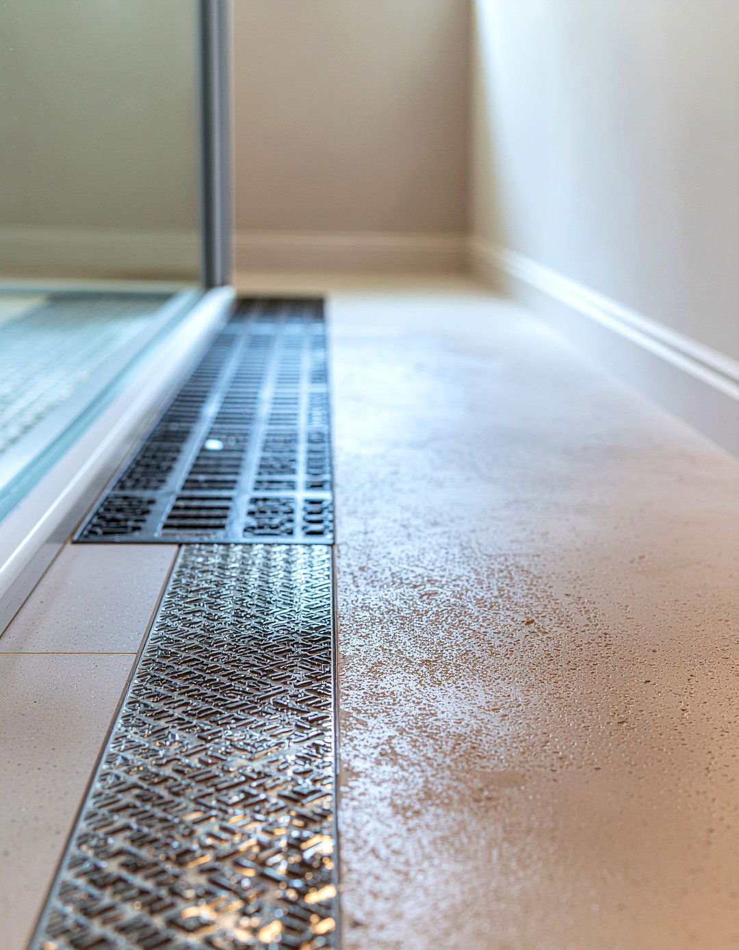 Textured Concrete Bathroom - 30 bathroom concrete floor ideas