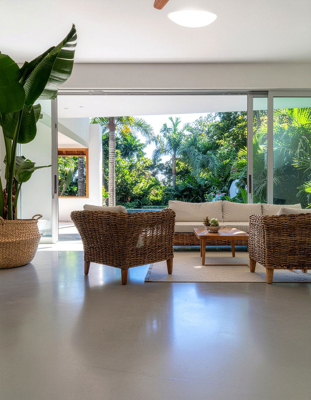 Textured Concrete Floor - 30 living room concrete floors