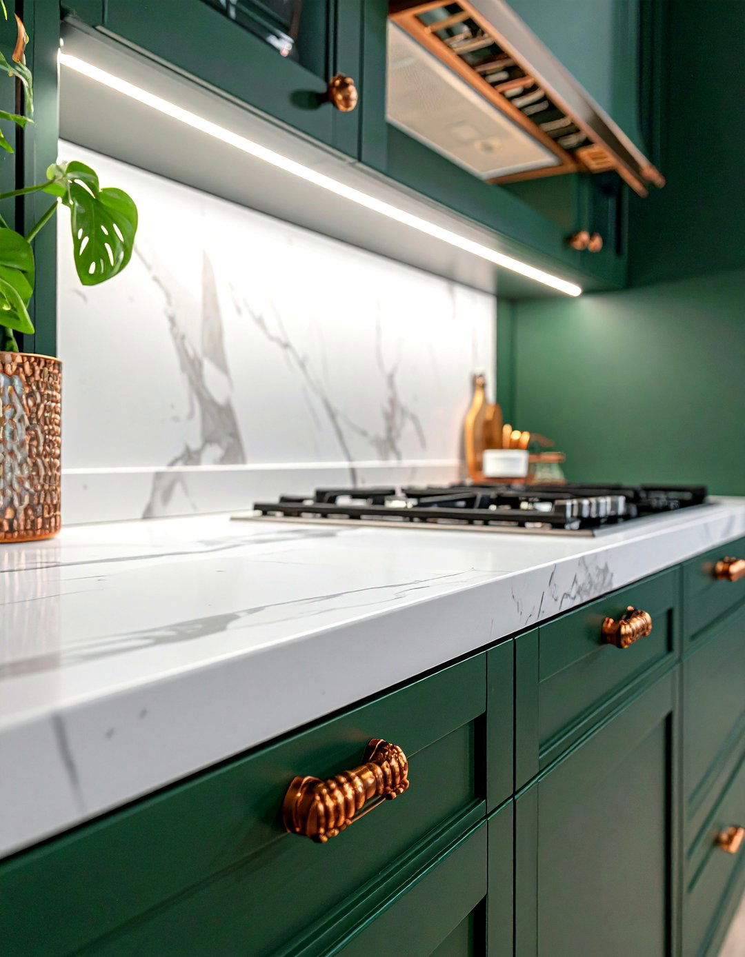 Textured Copper Cabinet Hardware - 30 copper kitchen hardware ideas