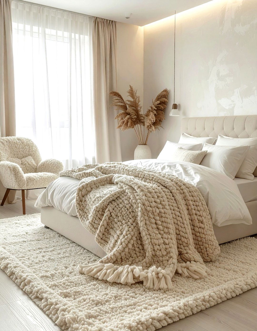 Textured Cream Bedroom - 30 modern cream bedroom ideas