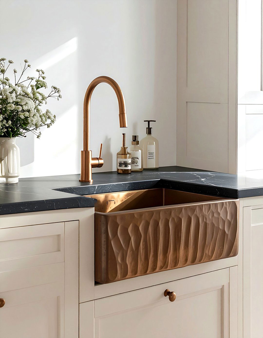 Textured Front Undermount Sink - 30 undermount sink kitchen ideas
