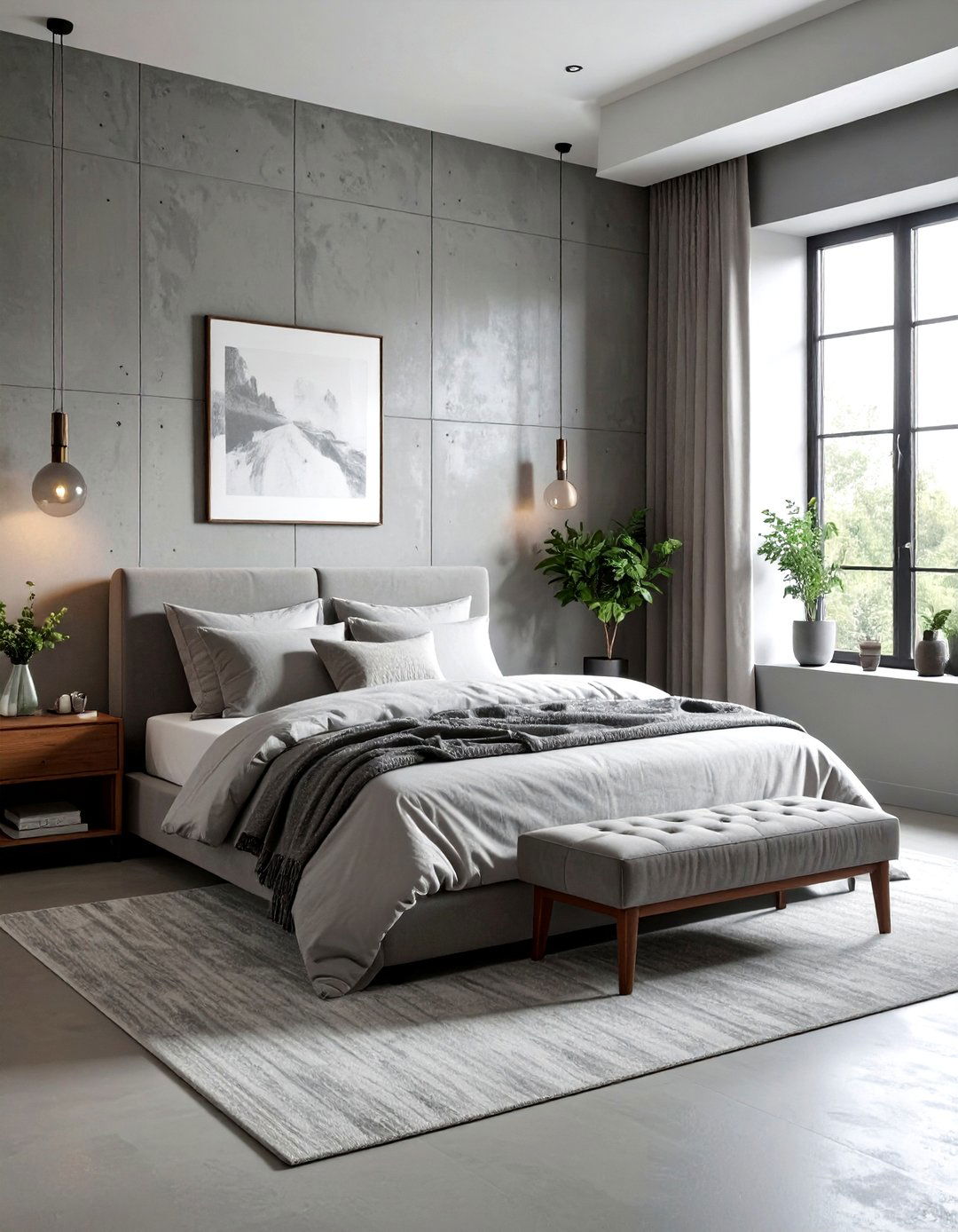 Textured Gray Bedroom - 30 modern gray bedroom ideas