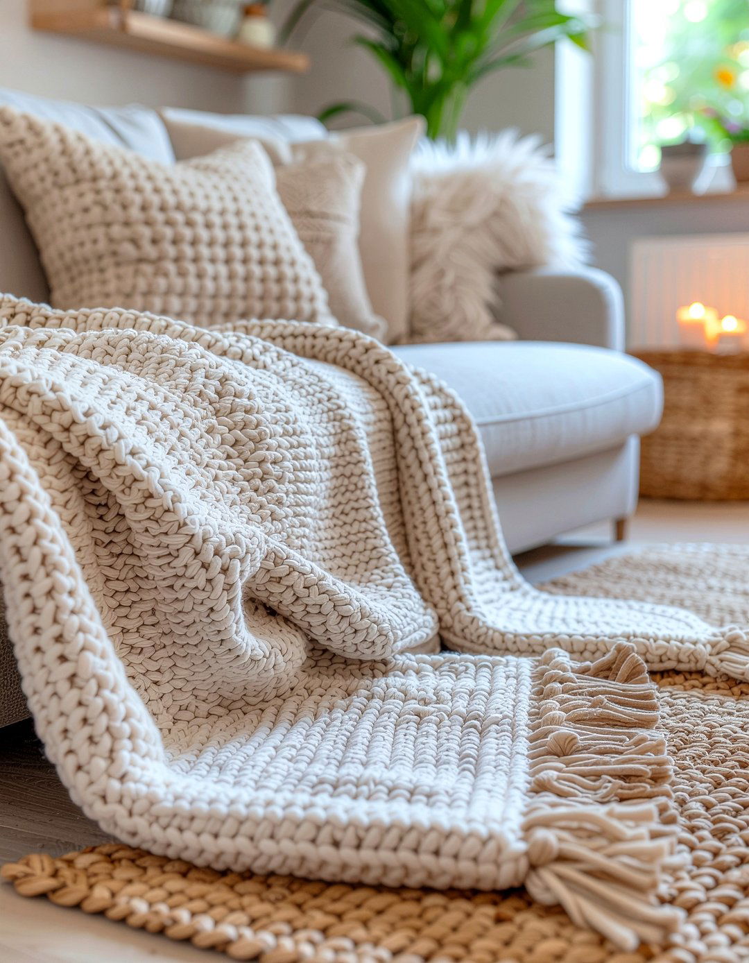Textured Knit Blanket - 30 living room blankets