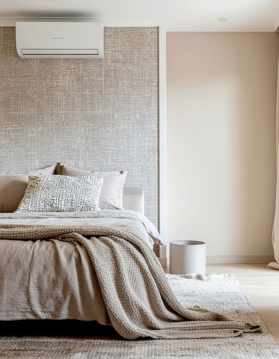 Textured Linen Wallpaper - 30 bedroom removable wallpapers